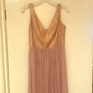 V-neck Metallic Lace Mesh Dress size 10